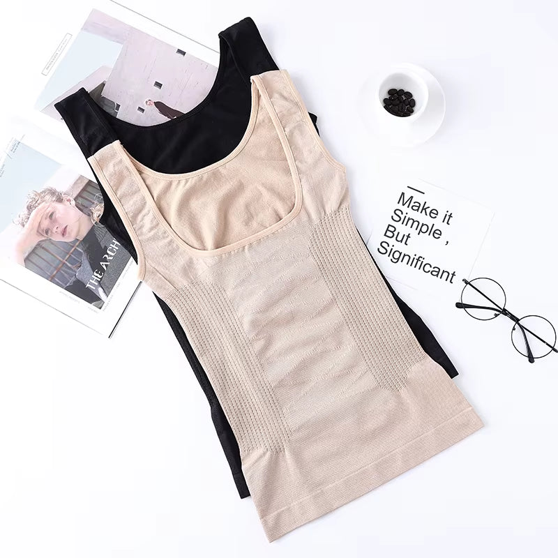 Women Seamless Body Shaper Tummy Control Underwear Ladies Waist Trainer Slimming Corset Vest Shaping Camisole Shapewear Tops